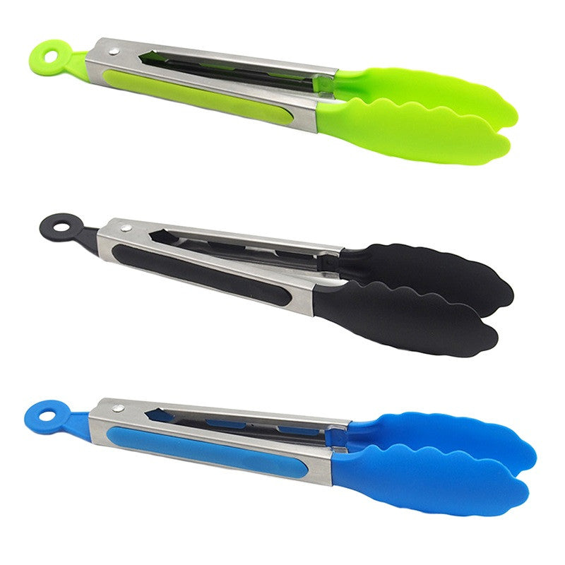 1 Piece BBQ/ Kitchen Tongs Lock Design Clip Clamp Stainless steel Food Tongs - The Spiceman