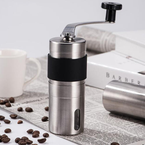 Silver Mini manual stainless steel coffee grinder - The Spiceman
