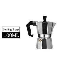 Aluminum Coffee Maker Durable Moka Cafeteira Expresso Percolator Pot Practical Moka Coffee Pot 50/100/150/300/450/600ml - The Spiceman