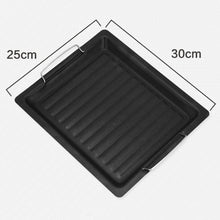 Steel Non-stick Roasting/Barbecue Grill Pan for Vegetables, Meat and Seafood 25*30cm - The Spiceman