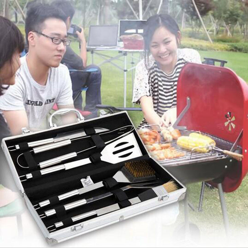 6 PCS Stainless Steel Barbecue Tool Set - The Spiceman